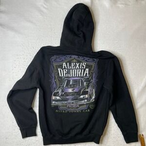 Pennant Alexis DeJoria Patron Nitro Funny Car Racing Hoodie Mens Medium Black